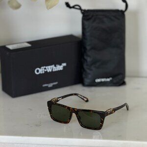 Off-White ALBANY Women Sunglasses Havana Green Square OERI13E ALBANY 6055